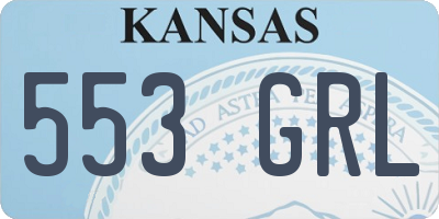 KS license plate 553GRL