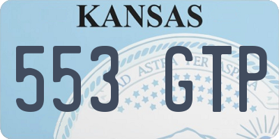KS license plate 553GTP