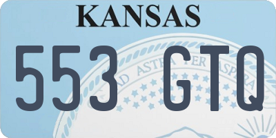KS license plate 553GTQ