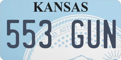 KS license plate 553GUN