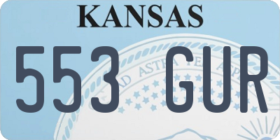 KS license plate 553GUR