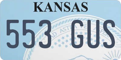 KS license plate 553GUS