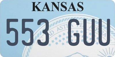 KS license plate 553GUU
