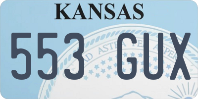 KS license plate 553GUX