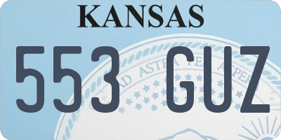 KS license plate 553GUZ
