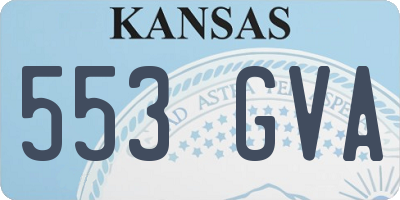 KS license plate 553GVA