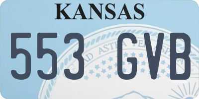KS license plate 553GVB