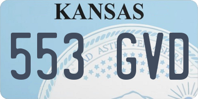 KS license plate 553GVD