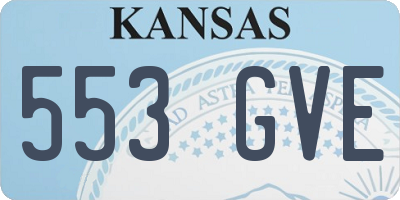 KS license plate 553GVE