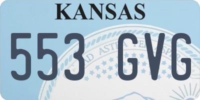 KS license plate 553GVG