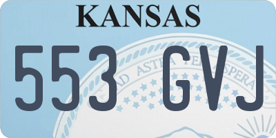 KS license plate 553GVJ