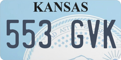 KS license plate 553GVK