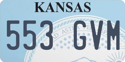 KS license plate 553GVM