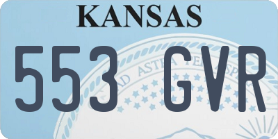 KS license plate 553GVR