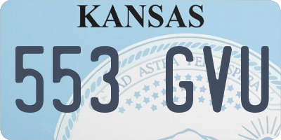 KS license plate 553GVU