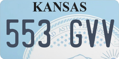 KS license plate 553GVV