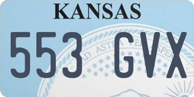 KS license plate 553GVX
