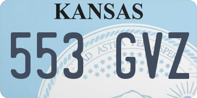 KS license plate 553GVZ
