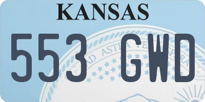 KS license plate 553GWD