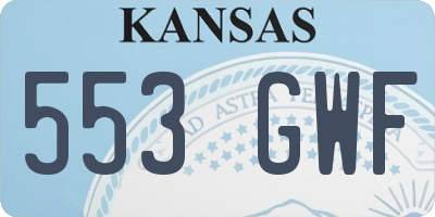 KS license plate 553GWF