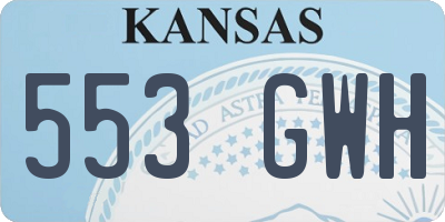 KS license plate 553GWH