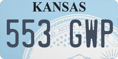 KS license plate 553GWP