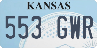 KS license plate 553GWR