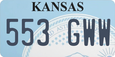 KS license plate 553GWW