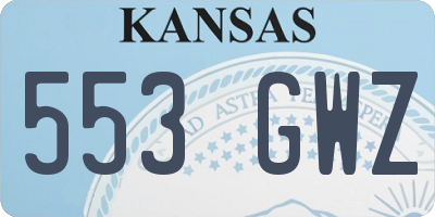 KS license plate 553GWZ