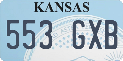 KS license plate 553GXB