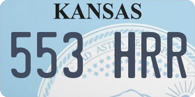 KS license plate 553HRR