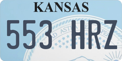 KS license plate 553HRZ