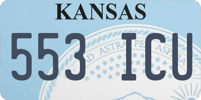 KS license plate 553ICU