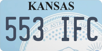 KS license plate 553IFC
