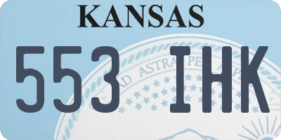 KS license plate 553IHK