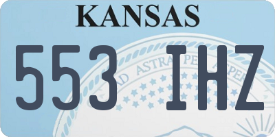 KS license plate 553IHZ