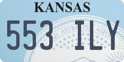 KS license plate 553ILY