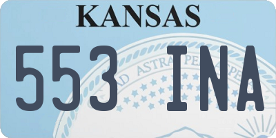 KS license plate 553INA