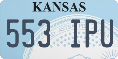 KS license plate 553IPU
