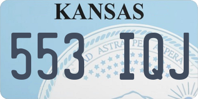 KS license plate 553IQJ