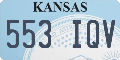 KS license plate 553IQV