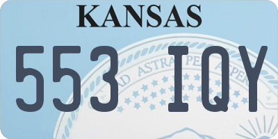 KS license plate 553IQY