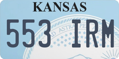 KS license plate 553IRM