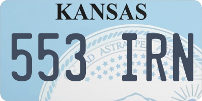 KS license plate 553IRN