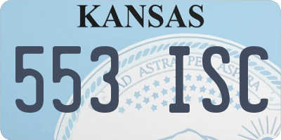KS license plate 553ISC