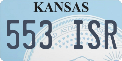KS license plate 553ISR