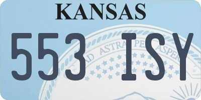 KS license plate 553ISY