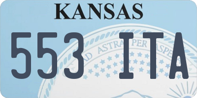 KS license plate 553ITA
