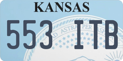 KS license plate 553ITB