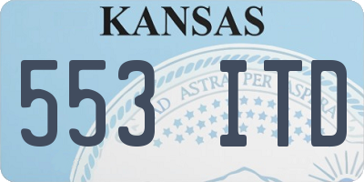 KS license plate 553ITD